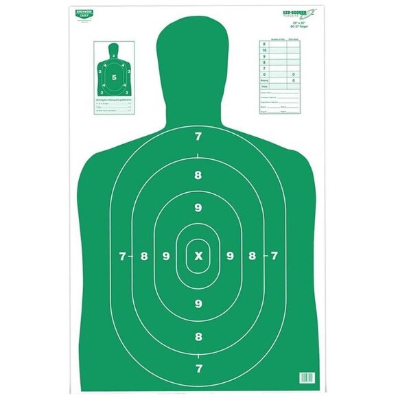 Birchwood Casey Eze-Scorer Targets BC 27 Green Silhouette Practice - Picture 2 of 3
